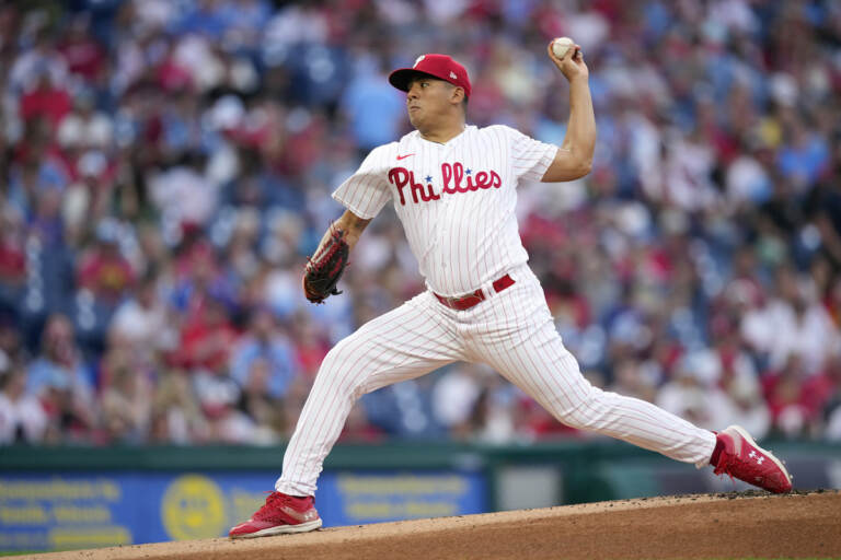 Philadelphia Phillies' Ranger Suarez pitches