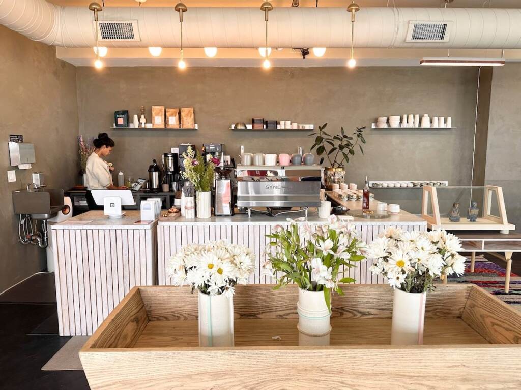 Terri Wiley works behind the cafe at American Grammar
