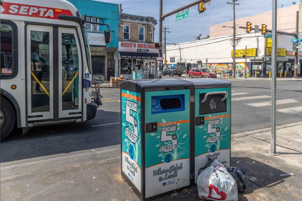 trash can on the street