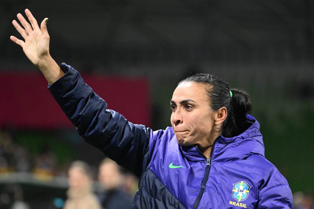 Brazil forward Marta waves after the World Cup match against Jamaica in Melbourne on Wednesday. Brazil forward Marta waves after the World Cup match against Jamaica in Melbourne on Wednesday.