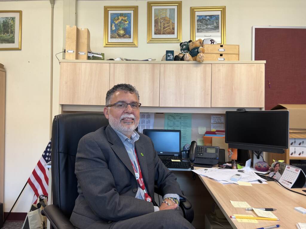 Albert Morales in his office