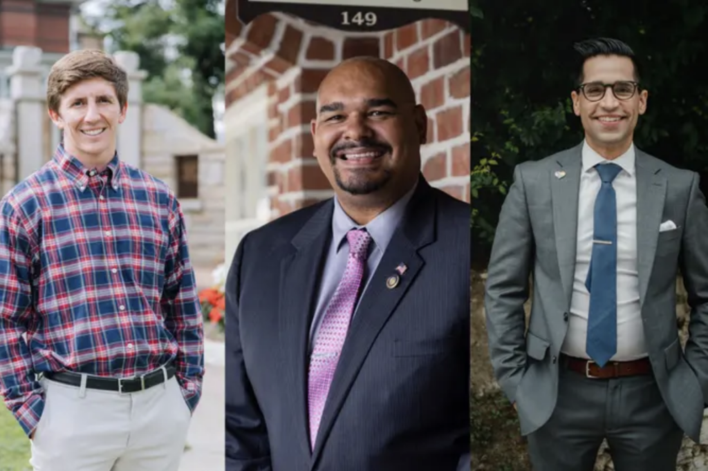 kephart-fleming-khan-spotlight-pa-2023-08-29 In order from left, Representatives Dallas Kephart, Justin Fleming, and Tarik Khan.