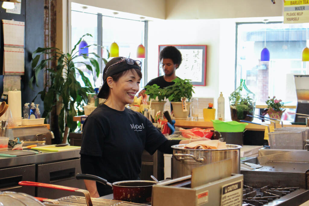 maido 3 Seiko Dailey, head chef and owner of Maido, laughs as she prepares orders in the kitchen
