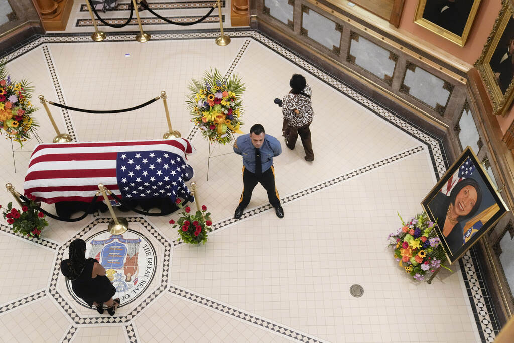 Sheila Oliver An aerial view of mourners paying respects to Lt. Gov. Sheila Oliver as she lies in state