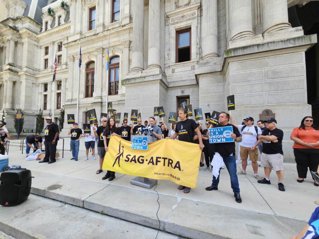 SAG-AFTRA rally at city hall