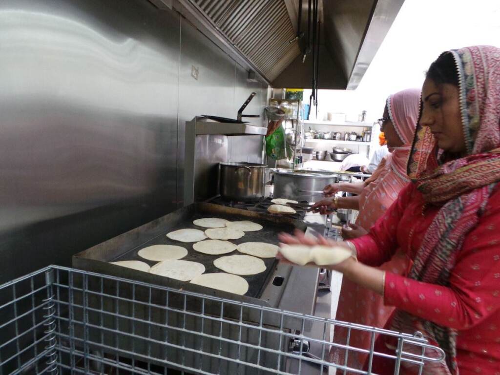 Manpreet Kaur prepares roti