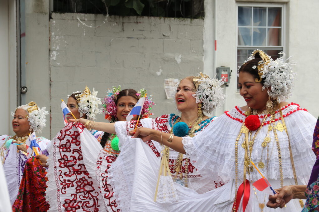 019A5120 Performers from GRUFOLPAWA showcased Panamanian dance and music during the 39th Feria del Barrio. (Cory Sharber/WHYY)