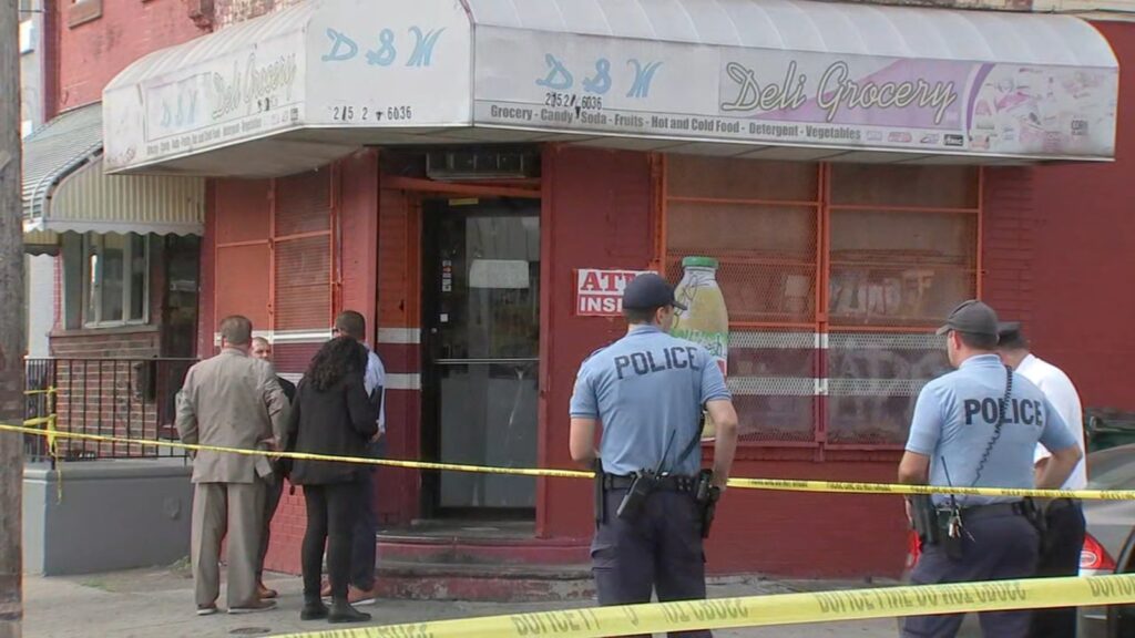 Police at a crime scene