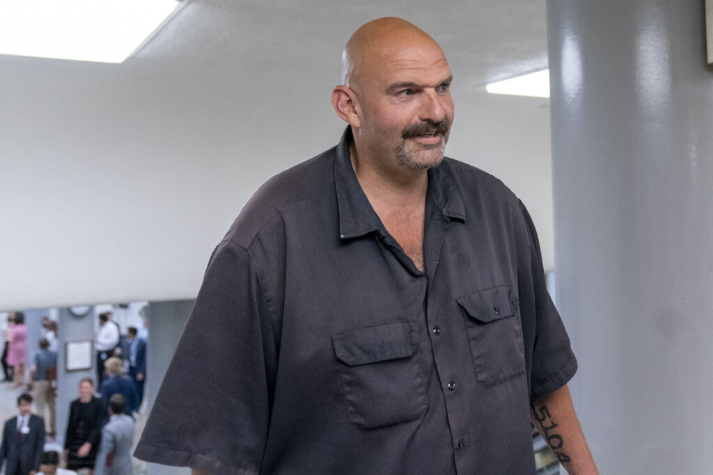 John Fetterman Sen. John Fetterman, D-Pa., walks to a vote on Capitol Hill, Wednesday, Sept. 6, 2023 in Washington