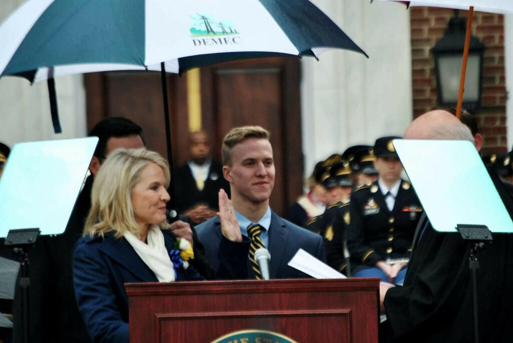 Bethany Hall-Long at her swearing in ceremony