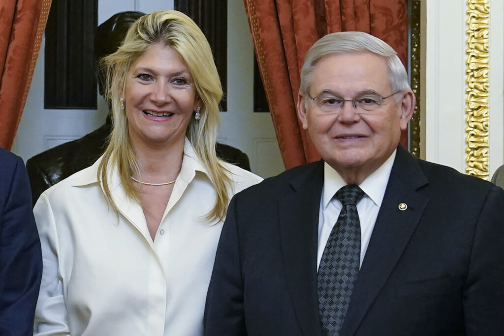 Senator Indicted Sen. Bob Menendez and his wife Nadine Arslanian