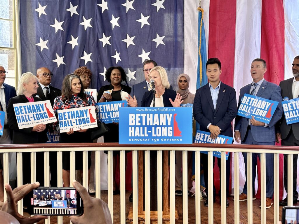 bethany-hall-long-j-perez-gonzalez-2023-09-12-1 Bethany Hall-Long addresses the crowd