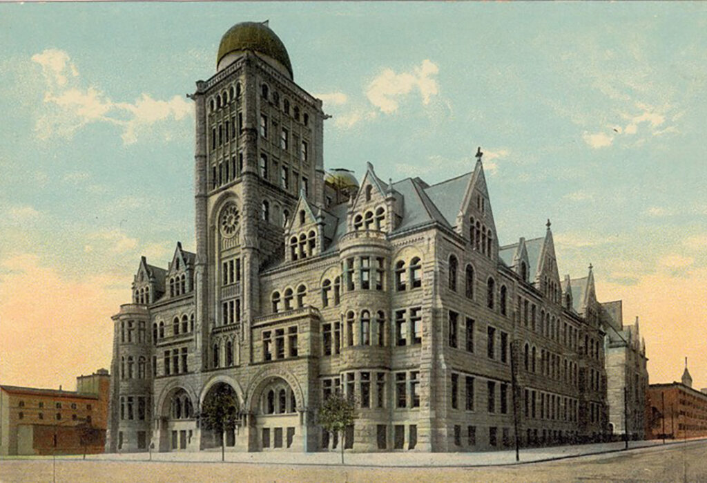 centralhighschool-postcard A postcard image of Central High School in Philly in 1904
