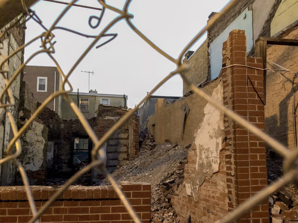 construction-rowhome-bricks-falling-scaled Construction of Philadelphia rowhomes can easily affect surrounding houses