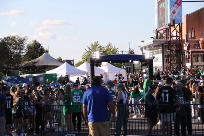 Fans outside of Lincoln Financial Field