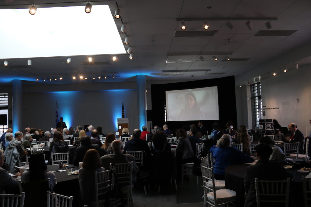 019A1862 (1) Supernova festival survivor Natalie Sanandaji appeared virtually at the Weitzman National Museum detailing her near death experience to attendees of the Jewish Priorities Conference.