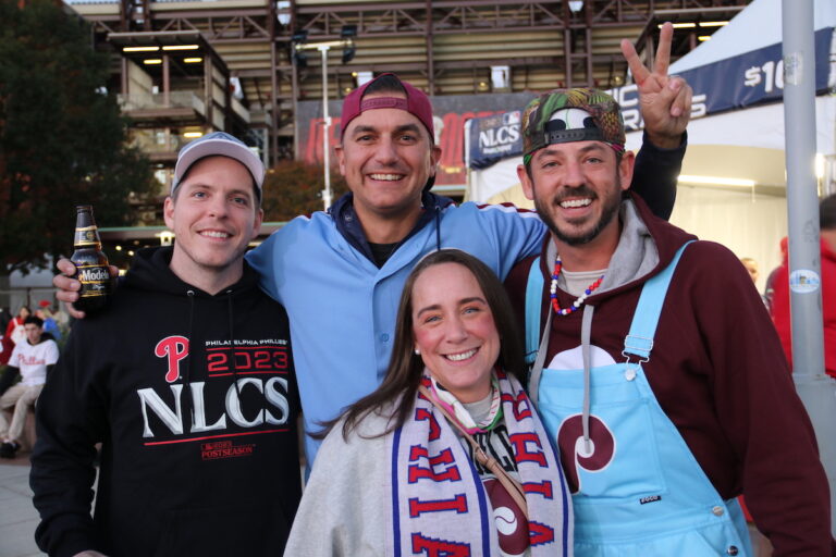 Thousands gathered at Citizens Bank Park for the Philadelphia Phillies first ever Game 7 on Oct. 24, 2023. (Cory Sharber/WHYY)