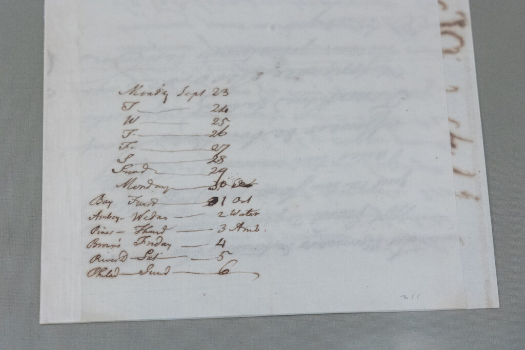 Benjamin Franklin's notes on display