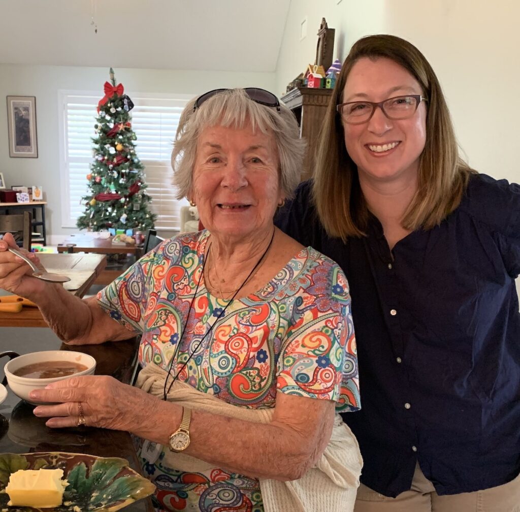 Kerry Sheridan Reporter Kerry Sheridan with her grandmother Olga Smith making
