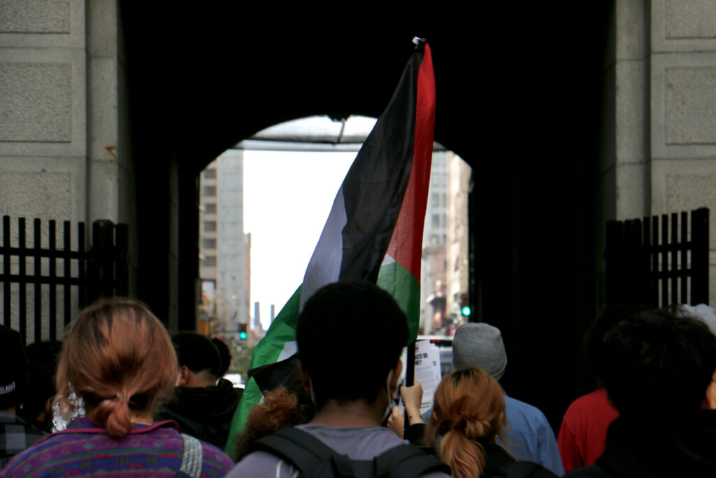 2023 10 20-e lee-philadelphia city hall-pro palestine rally high school walkout Philadelphia high school students and their allies gather at City Hall for a rally in support of Palestine. (Emma Lee/WHYY)