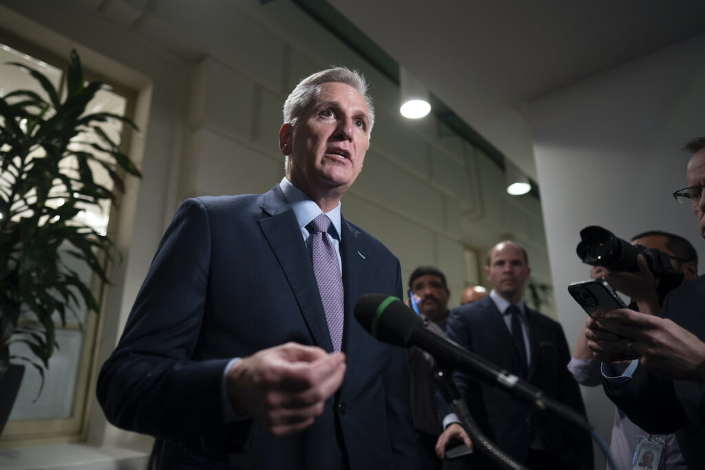 Kevin McCarthy Kevin McCarthy speaking to reporters