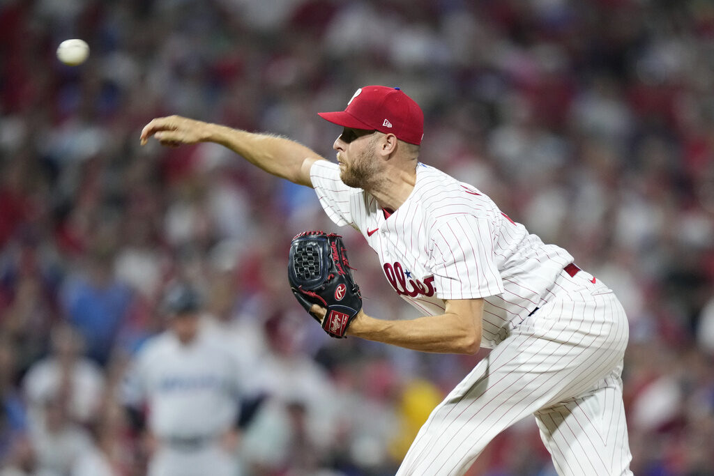 Marlins Phillies Baseball Zack Wheeler pitching