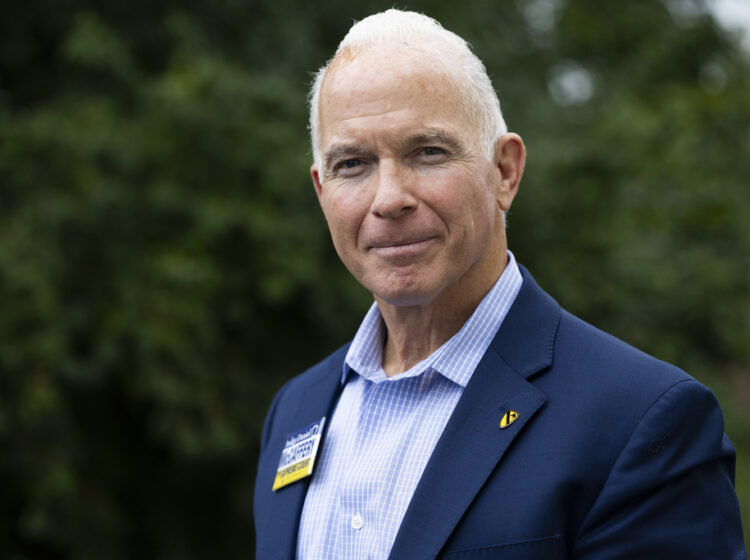 Candidate for Pennsylvania Supreme Court Judge Daniel McCaffery poses for a photo