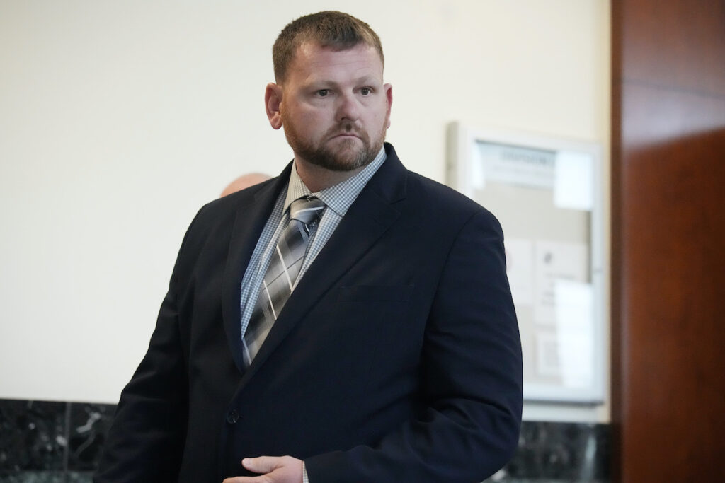 Elijah McClain Former Aurora, Colo., Police Department officer Randy Roedema leaves the courtroom after he was convicted of charges in the 2019 death of Elijah McClain after a trial in the Adams County, Colo., courthouse Thursday, Oct. 12, 2023, in Brighton, Colo.