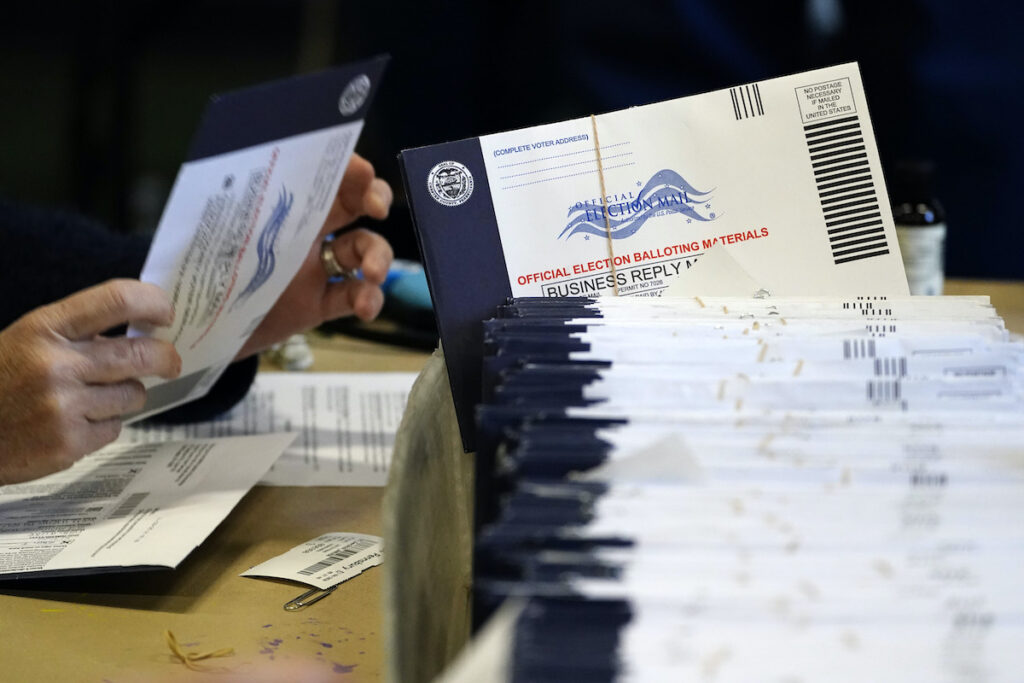 Election 2024 Pennsylvania Voting Chester County, Pa. election workers process mail-in and absentee ballots