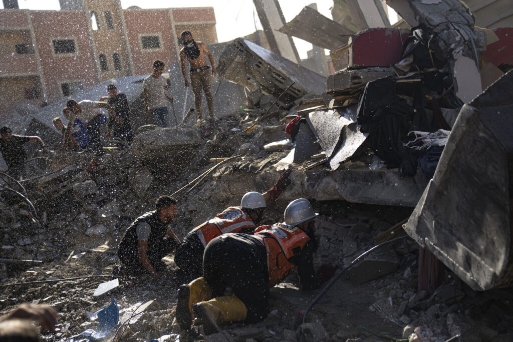 Israel Palestinians Aftermath of airstrike