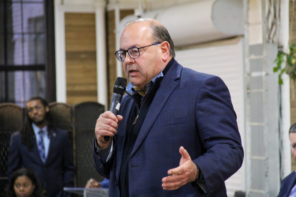 Allan Domb speaks at a Philly mayoral candidate forum