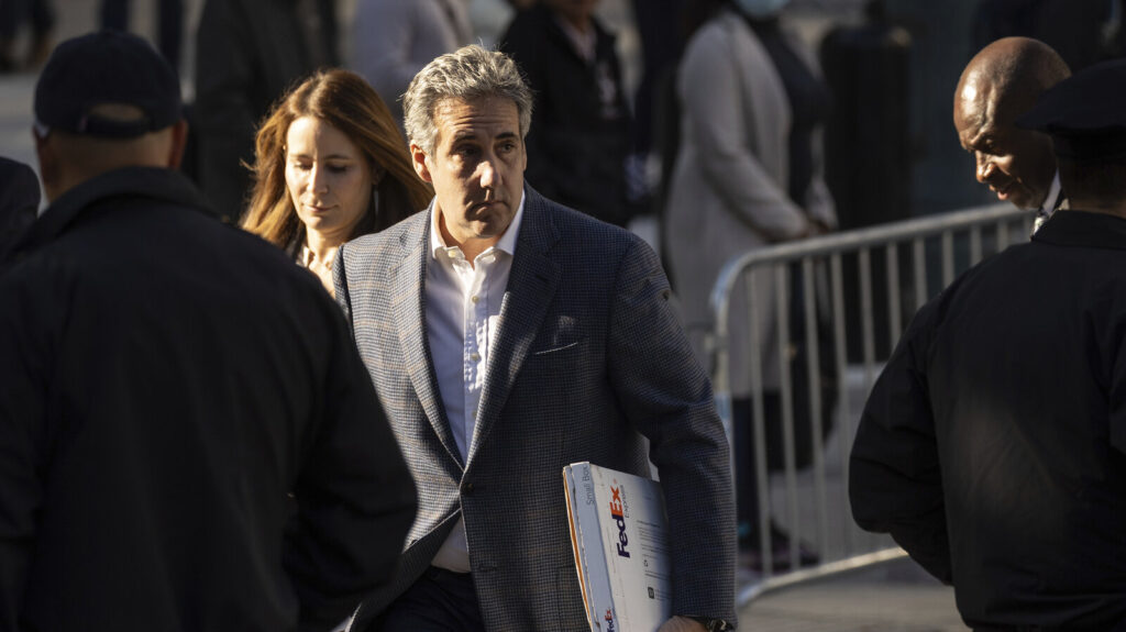 Trump Fraud Lawsuit Michael Cohen arrives for former President Donald Trump's civil business fraud trial at New York Supreme Court on Tuesday.
Yuki Iwamura/AP)