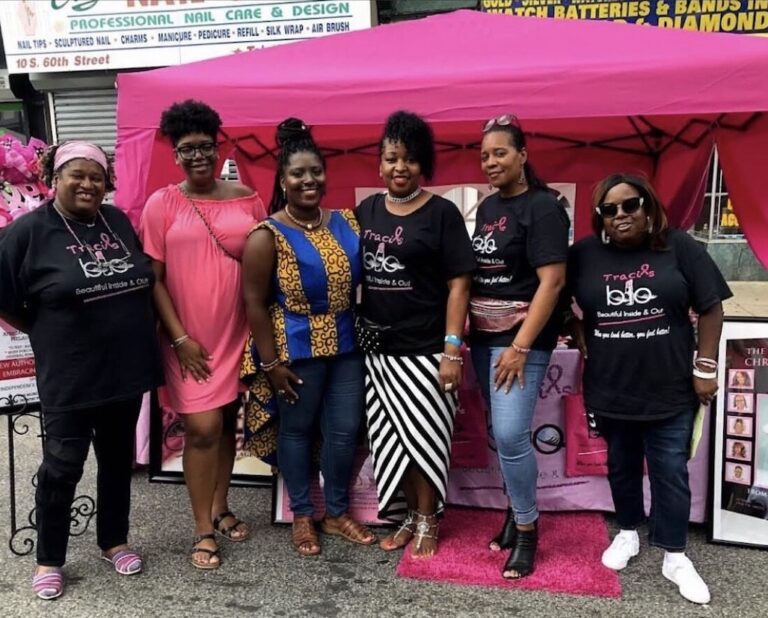 Traci Smith (third from left) and Traci's BIO members pose for a photo.