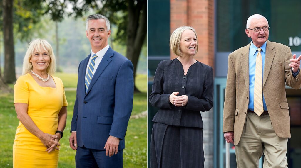 side by side of the 4 candidates together