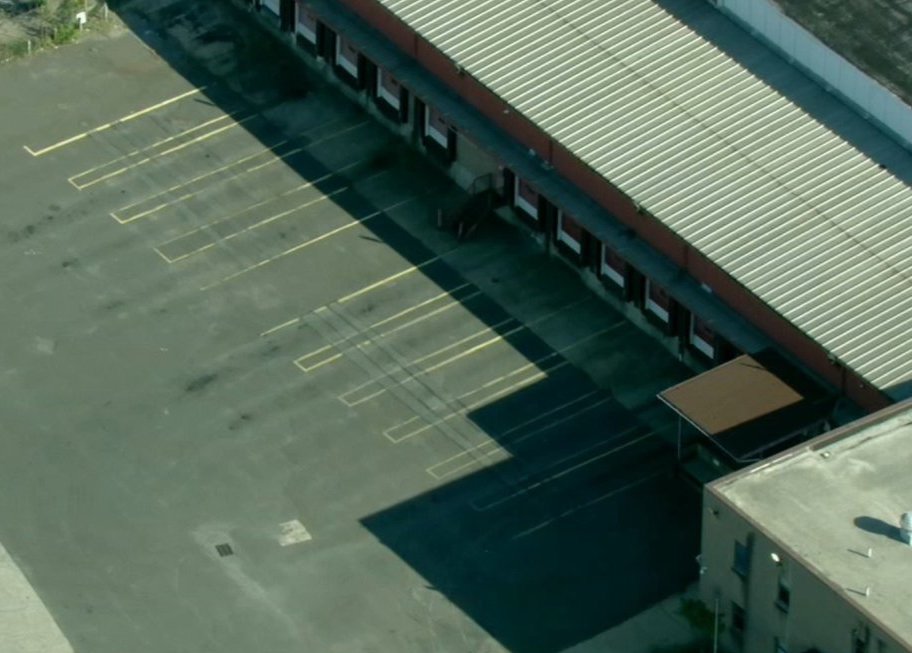 crab-clusters-stolen An aerial view of a parking lot