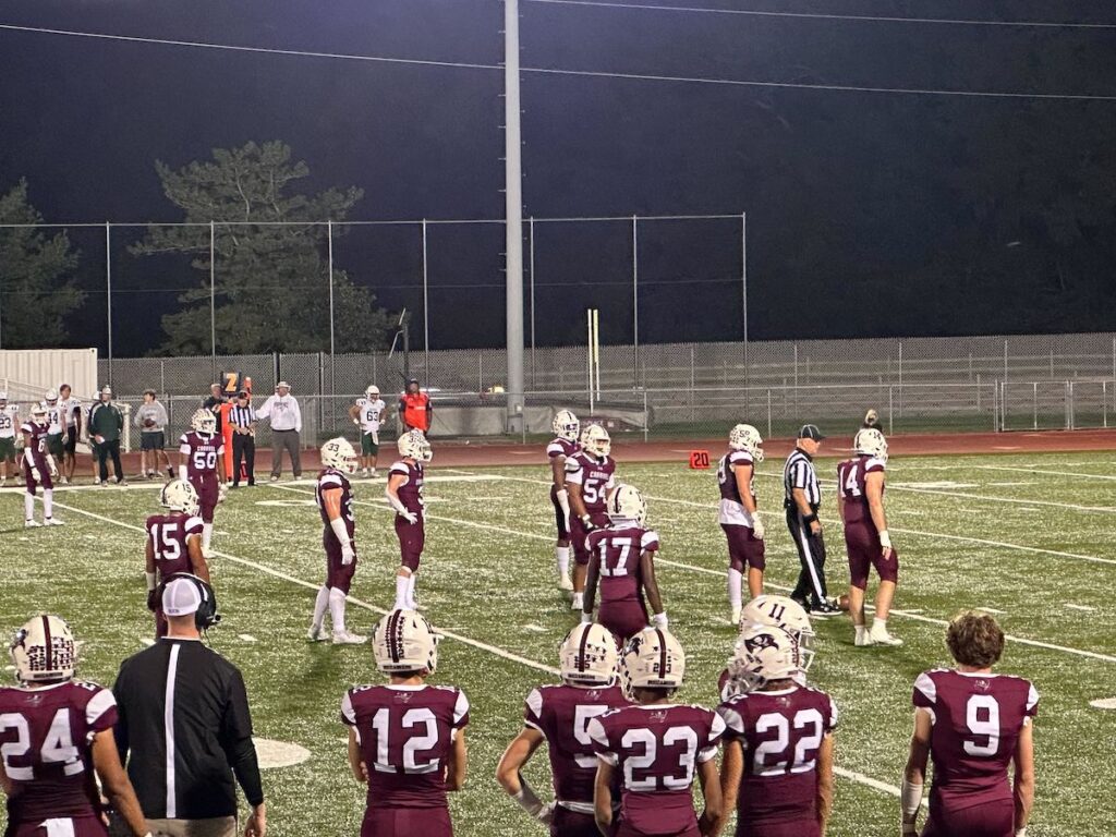Players on the football field