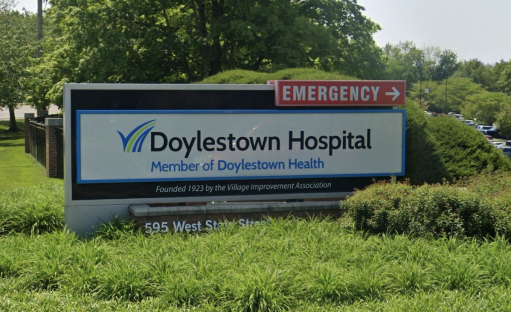 Doylestown Hospital sign
