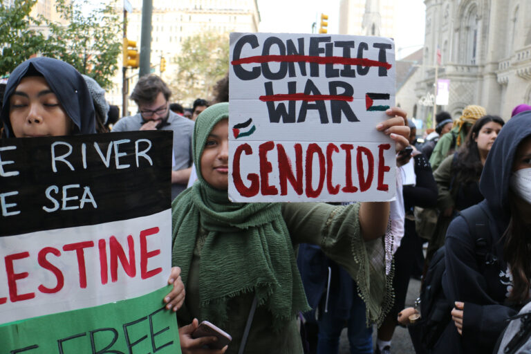 Protester at a pro-Palestine rally