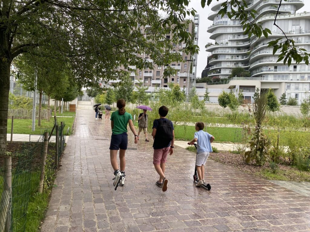 The Clichy-Batignolles neighborhood in the north of Paris has built more high-density apartments in addition to green spaces and access to amenities. 
