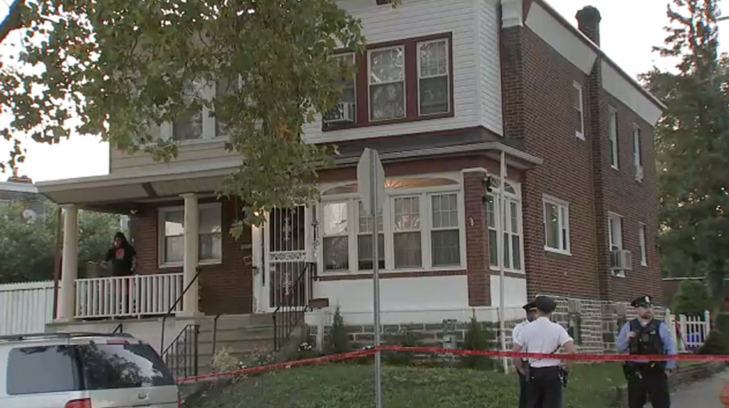 lawncrest-triple-homicide-wpvi Police are seen outside a Lawncrest home following a triple homicide on Monday, Oct. 2, 2023.