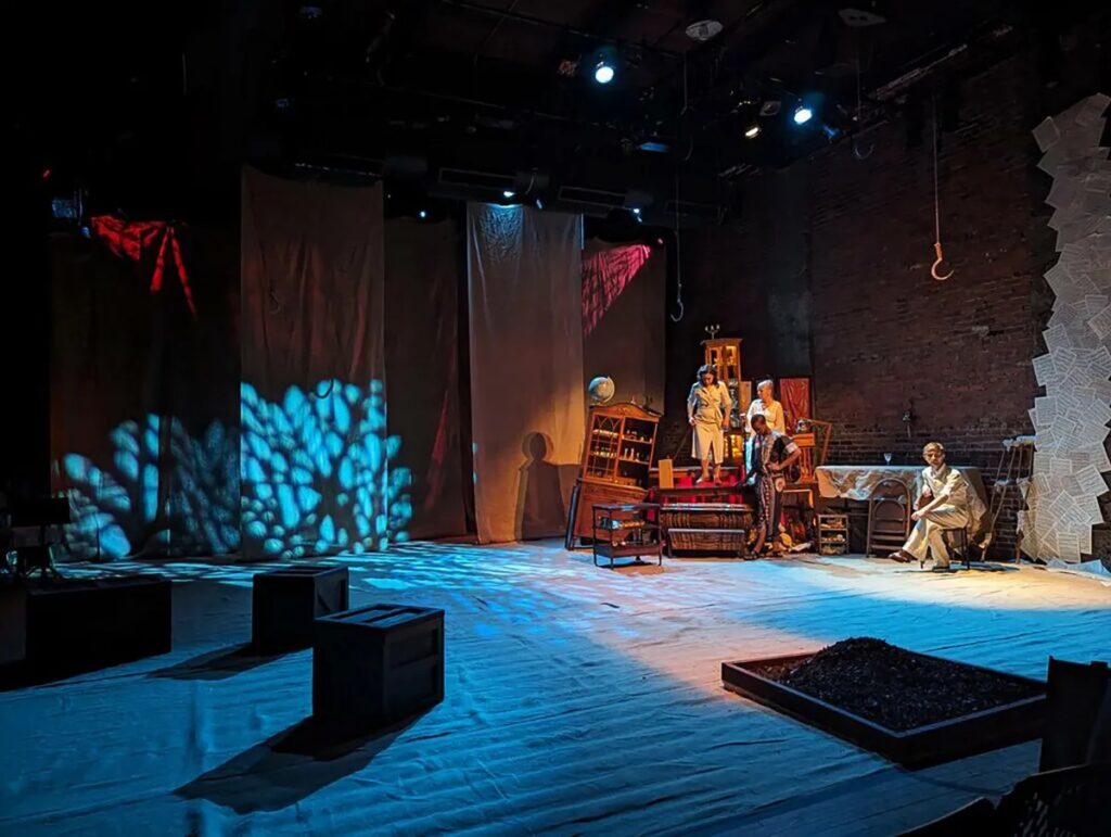 lesblancs-stage An actor on a stage