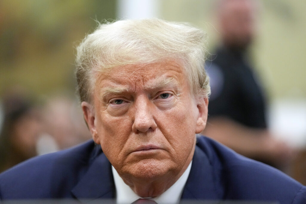 Trump Fraud Lawsuit A close-up of Trump