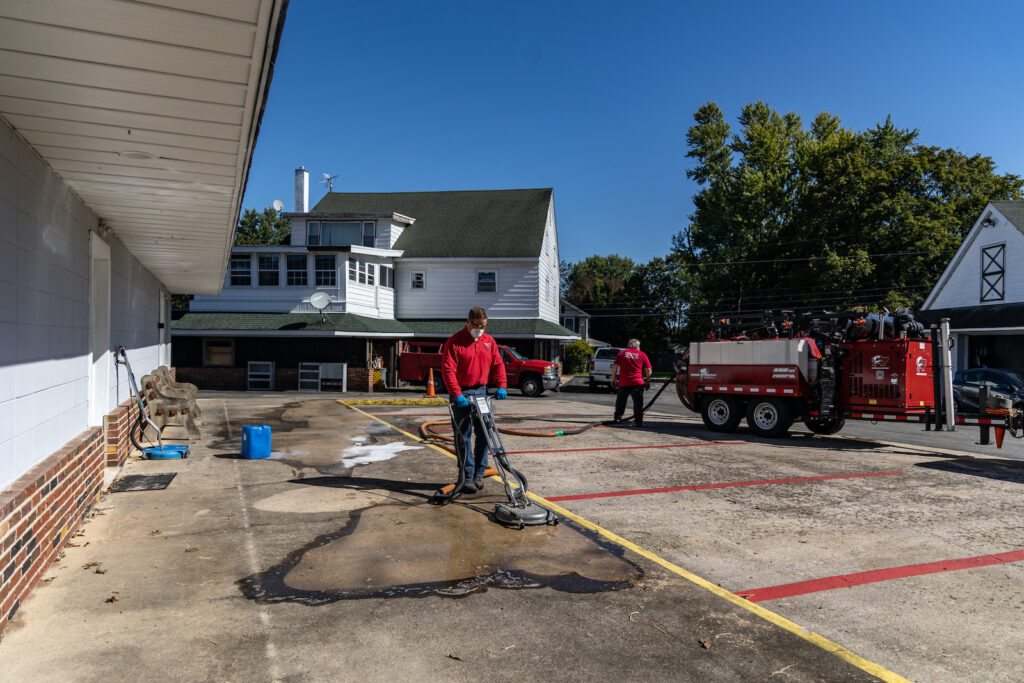 Cleaning a crime scene