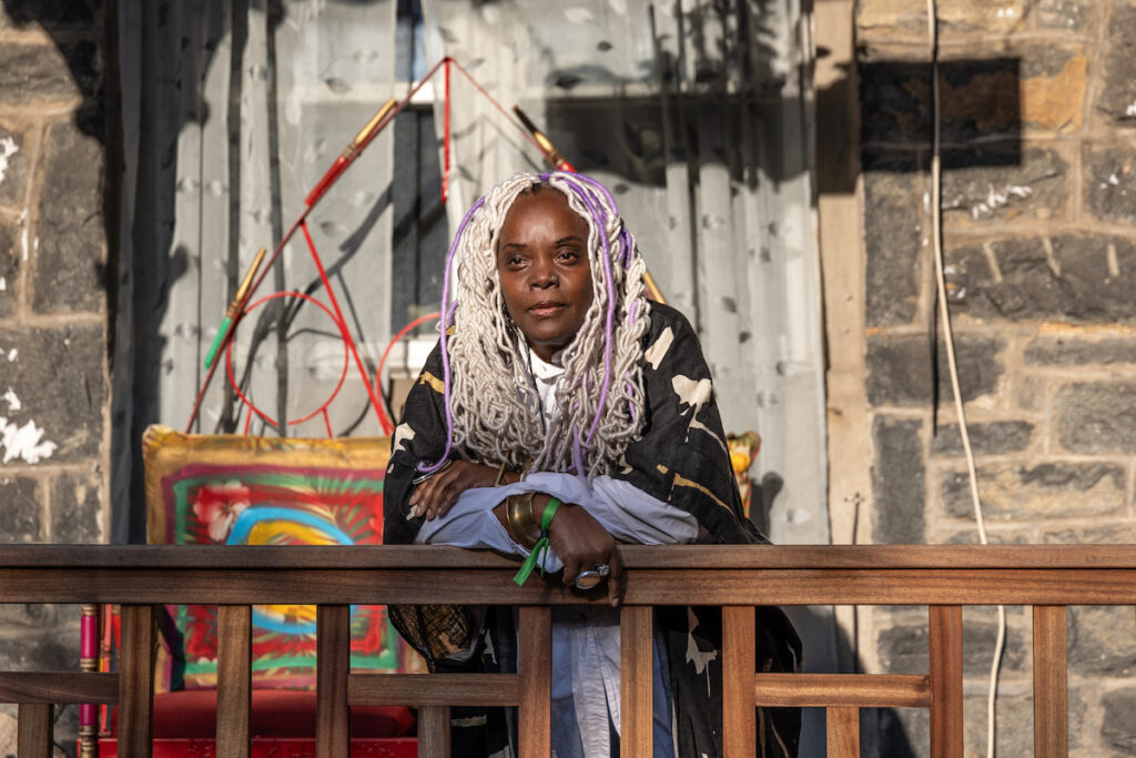 11 8 2023 k paynter Colored girls museum ahead of zoning hearing-2 Vashti DuBois on the porch of Th Colored Girls Museum