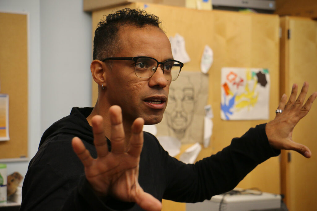 Emilio Maldonado gestures as he speaks