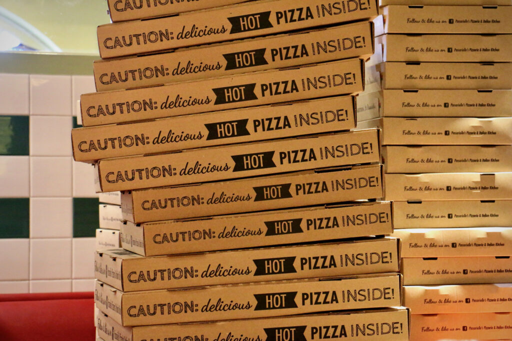2023 11 03-e lee-moorestown nj-pizza boxes A stack of pizza boxes