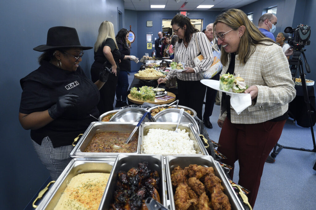 _DSC6846 During the grand opening, food entrepreneurs from Georgetown, Del.’s new Kitchen Incubator served their culinary creations. (Courtesy of Kitchen Incubator)