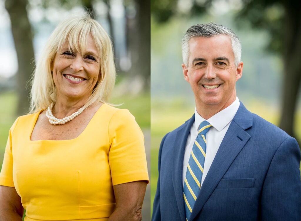 bucks-commissioners-race Left, Diane Ellis-Marseglia, right, Bob Harvie