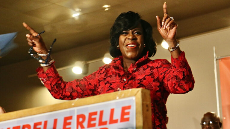 Cherelle Parker celebrates her win
