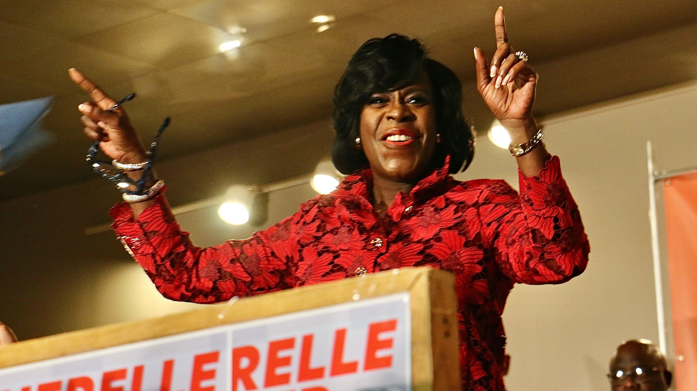 Cherelle Parker celebrates her win